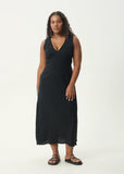 AFENDS Focus Seersucker Maxi Dress - BLACK