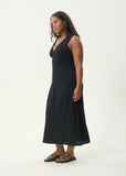 AFENDS Focus Seersucker Maxi Dress - BLACK