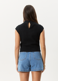 AFENDS Focus Seeksucker Long Top - BLACK
