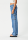 AFENDS Lexi Hemp Low Rise Carpenter Jean - WORN BLUE