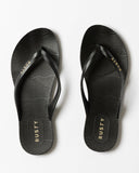 RUSTY Sandbar Ladies Thongs - BLACK/GOLD