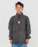 RUSTY Core Division Fleece Quarter Zip Boys - COAL