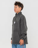 RUSTY Core Division Fleece Quarter Zip Boys - COAL