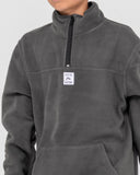 RUSTY Core Division Fleece Quarter Zip Boys - COAL
