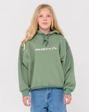 RUSTY Girls Essentials Hooded Fleece - GREEN