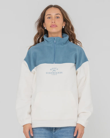 RUSTY Central Division Crew Polar Fleece - BRIGHT WHITE