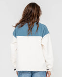 RUSTY Central Division Crew Polar Fleece - BRIGHT WHITE