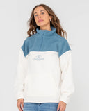 RUSTY Central Division Crew Polar Fleece - BRIGHT WHITE