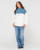 RUSTY Central Division Crew Polar Fleece - BRIGHT WHITE