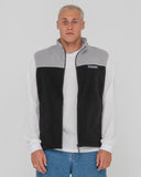 RUSTY On The Run Tech Fleece Vest - BLACK