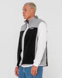 RUSTY On The Run Tech Fleece Vest - BLACK