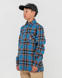 RUSTY Boys Neon Dreams R2K Long Sleeve Shirt - MARAZINE BLUE