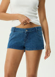 AFENDS Dallas Low RIse Denim Short - AUTHENTIC BLUE