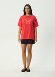 AFENDS Fly Away Oversized Tee - TOMATO