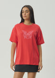 AFENDS Fly Away Oversized Tee - TOMATO