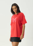 AFENDS Fly Away Oversized Tee - TOMATO