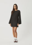 AFENDS Gabriel Cupro Mini Dress - BLACK