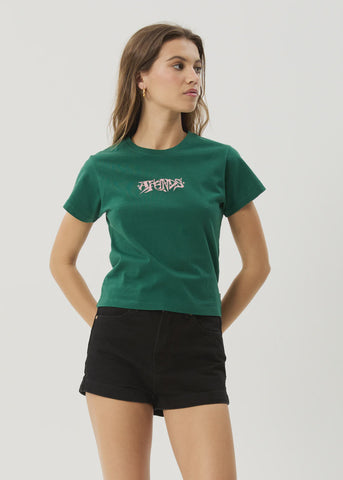 AFENDS Shield Baby Tee - HUNTER GREEN