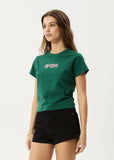 AFENDS Shield Baby Tee - HUNTER GREEN