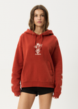 AFENDS Maisie Recycled Pull On Hood - RED RUM