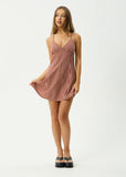 AFENDS Austin Check Mini Dress - RED RUM