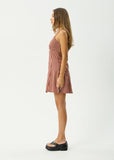 AFENDS Austin Check Mini Dress - RED RUM