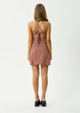 AFENDS Austin Check Mini Dress - RED RUM