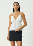 AFENDS Annalise Organic Strappy Top - WHITE
