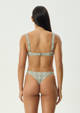 AFENDS Scout Bikini Top - OLIVE CHECK