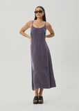 AFENDS Valley Cupro Midi Dress - AUBERGINE