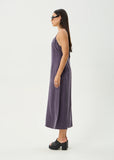 AFENDS Valley Cupro Midi Dress - AUBERGINE