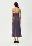 AFENDS Valley Cupro Midi Dress - AUBERGINE