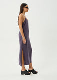 AFENDS Valley Cupro Midi Dress - AUBERGINE