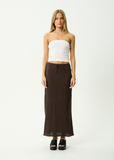 AFENDS Frida Seersucker Maxi Skirt - COFFEE