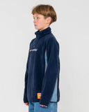 RUSTY Boys Blizzard Quarter Zip Polar Fleece - NAVY BLUE