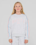 RUSTY Girls Team Varsity Crew Fleece - ECRU MARLE