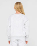 RUSTY Girls Team Varsity Crew Fleece - ECRU MARLE