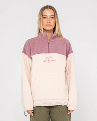 RUSTY Central Division Crew Polar Fleece - PINK A BOO