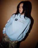 RUSTY Hailstone Oversized Hooded Fleece - RETRO BLUE