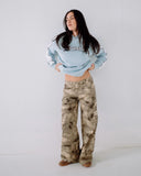 RUSTY Hailstone Oversized Hooded Fleece - RETRO BLUE