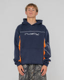 RUSTY Titan Hooded Fleece - NAVY BLUE