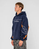 RUSTY Titan Hooded Fleece - NAVY BLUE