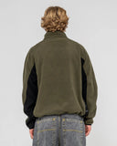 RUSTY Blizzard 1/4 Zip Polar Fleece - ARMY GREEN