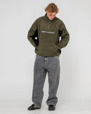 RUSTY Blizzard 1/4 Zip Polar Fleece - ARMY GREEN