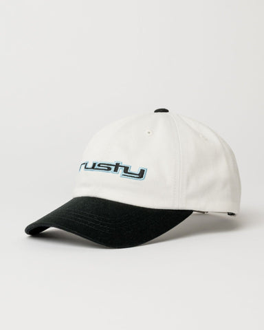 RUSTY Youth Lines Out Dad Cap - BLACK/WHITE