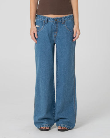 RUSTY Lucy Loose Low Rise Jean - BLASTED MIDDY BLUE