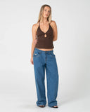 RUSTY Lucy Loose Low Rise Jean - BLASTED MIDDY BLUE