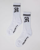 RUSTY All In Mid Calf Sock - WHITE