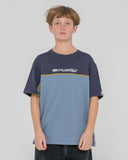 RUSTY Boys Infinity Short Sleeve Tee - DEEP SMOKE BLUE
