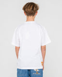 RUSTY Dr. Dot Short Sleeve Tee Boys - WHITE